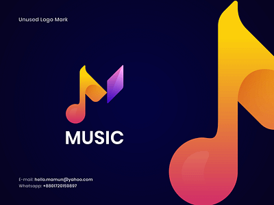 M Music Logo a b c d e f g h i j k l app icon brand branding creative logo ecommerce gradient graphic design identity lettermark logo logo design logo designer logo monogram m m music logo m n o p q r s t u v w x y z music symbol visual identity design