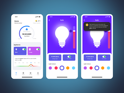 Household Energy Monitor App android app design application dailyui energy saving figma ios mobile app design mobile ui mockup modern monitoring monitoring dashboard ui ui design ux ux design