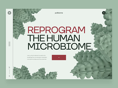 Polibio.me — Web & UI/UX Design | Platform Page 3d animation antibiotic bacteria biology disease dna drug gene genetics green health medicine microbiome pharma science startup ui ux website