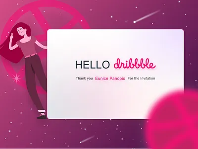 Hello Dribble creative design dribble thankyou