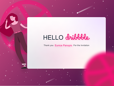 Hello Dribble creative design dribble thankyou