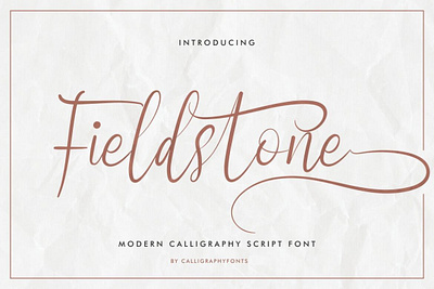 Fieldstone calligraphy font handwrittenfont typography