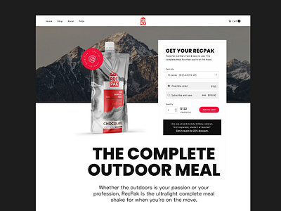 RecPak ecommerce ecommerce ui uiux webdesign website