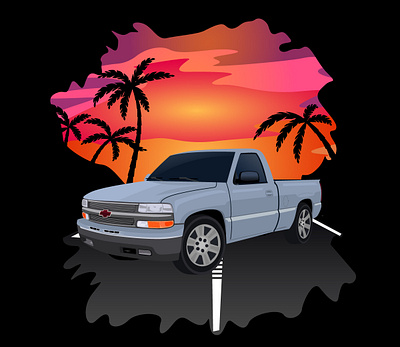 Cartoon Chevy truck vector auto car cartoon chevy motor pickup truck vector