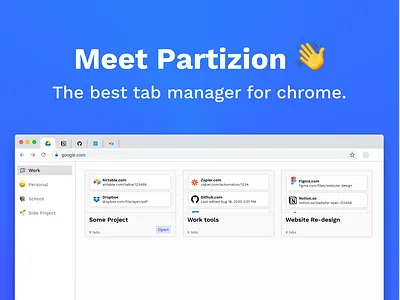 Chrome's best Tab Manager bookmarks browser chrome chrome extension productivity app tabs