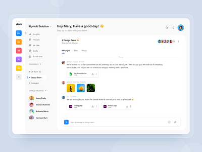 Slack App Redesign Challenge adobexd animation app challenge design illustration minimal redesign slack app ui ux