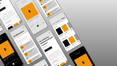 Reading Book App app app design application audio audiobook book branding clean illustration illustrator library minimal podcast podcasts reading reading app ui ux ux design uxdesign