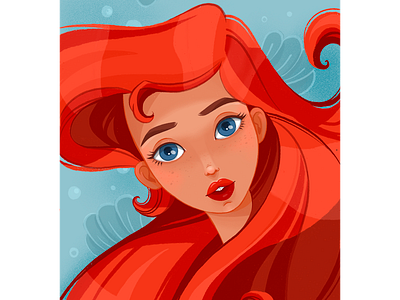 Ariel ariel artwork character characterdesign digital disney drawing graphic illustration illustration art mermaid mermay princess procreate