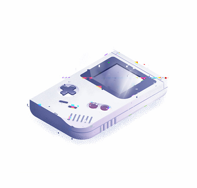 Glitchy gameboy gameboy glitch illustration retro