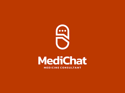 MediChat logo concept brand branding design graphic illustration logo typography ui ux vector