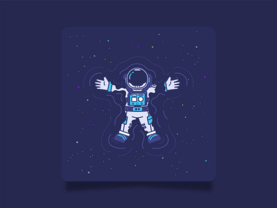 astronaut floating on the river of the galaxy astronomy character cute design flat illustration floating illustration mascot milky way rocket swimming web