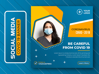 Social Media Covid 19 Banner Template Vector Design adobe illustrator adobe photoshop banner branding concept coronavirus t shirt covid19 creative facebook ad grapgic design graphic design healthcarebanner hospital banner illustration instagram banner medical design product design social poster web banner