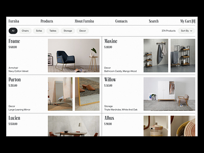 Furnita 2022 trends art direction clean creative design e commerce ecommerce furniture graphic design grid layout typo typography ui ui elements uidesign ux web web design website ui