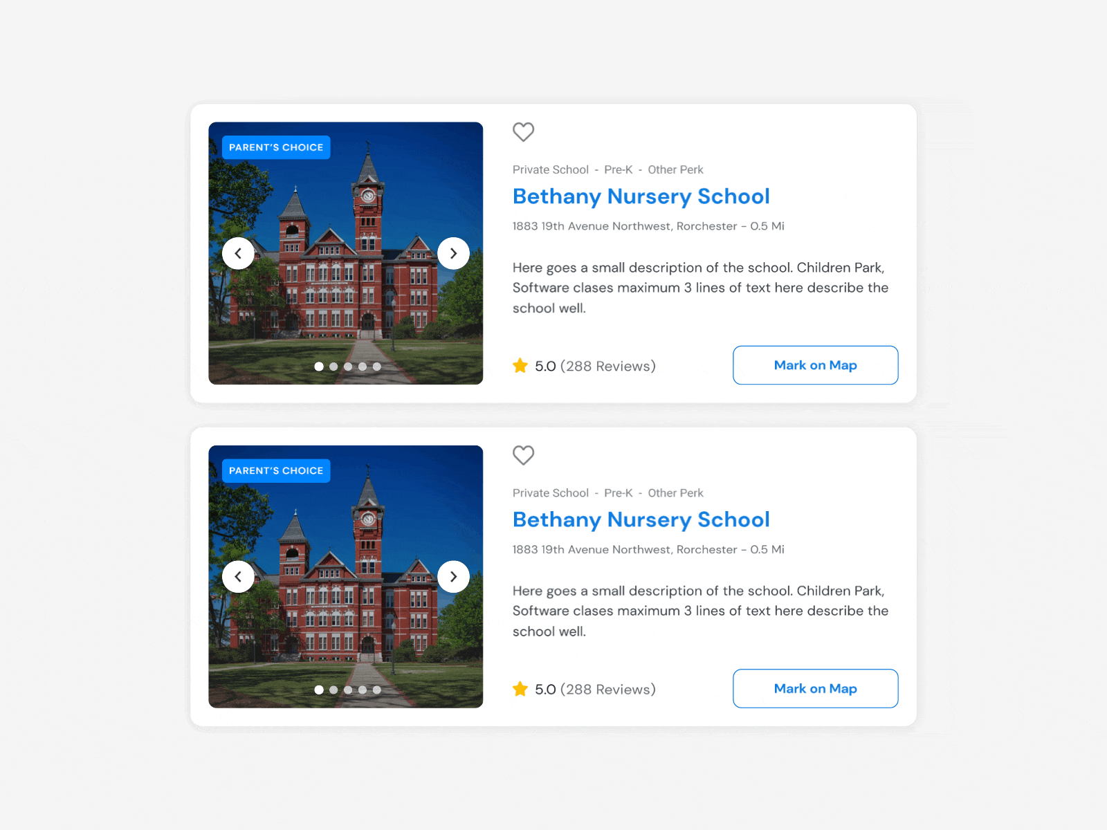 Card Ui - Search Platform animation card cards ui interaction school app search ui web