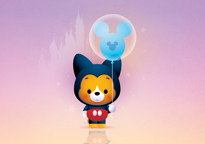 Disneyland Corgi adobe illustrator character design cute disney illustration jerrod maruyama jmaruyama kawaii mickey mouse vector