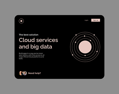 Big Data and Cloud branding design illustration illustrator minimal typography ui ux web website