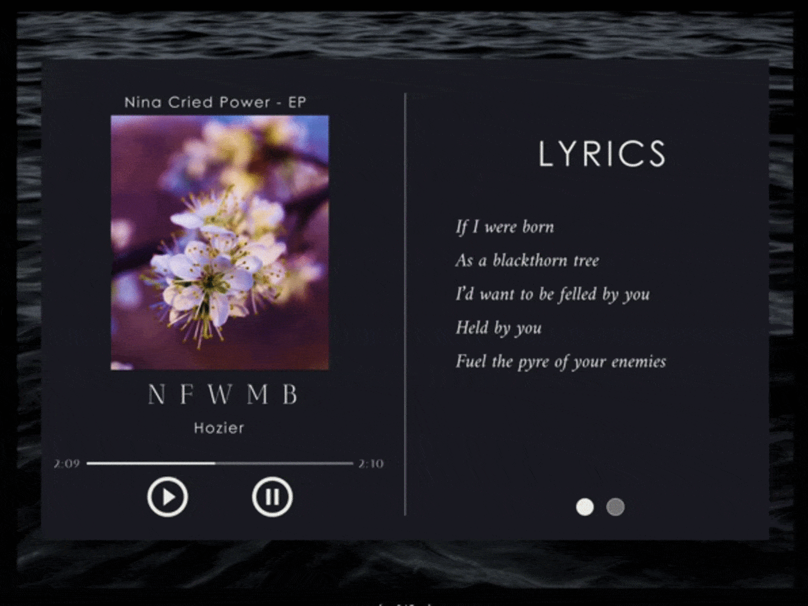 Daily UI 9: Music Player 009 aurora dailyui design figma grimes hozier music ui