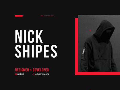 Exploration // Contact Card design shift nudge shiftnudge typography