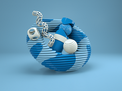 Abstract Geometry 3d 3dart background blue cinema4d color design digitalart geometric octane shapes