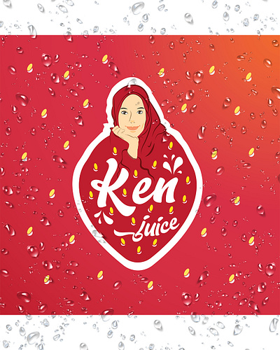 Kenjuice art branding cute design flat illustration juice bar juice logo logo vector