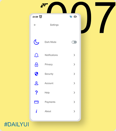 #dailyui 007 app design ui ux