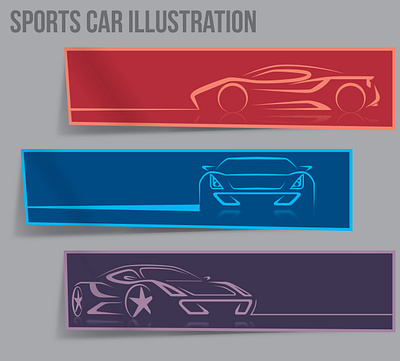 Sports Car Illustration digital illustration flat illustration logo vector