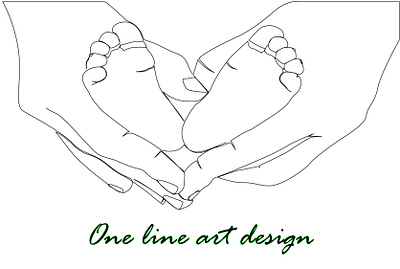 Baby lag and hand one line art branding design fiverr flyer icon illustration line art logo one line art poster ui ux vector