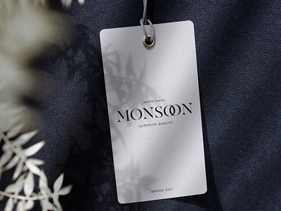 Monsoon Hang Tag fashion brand logo visual identity