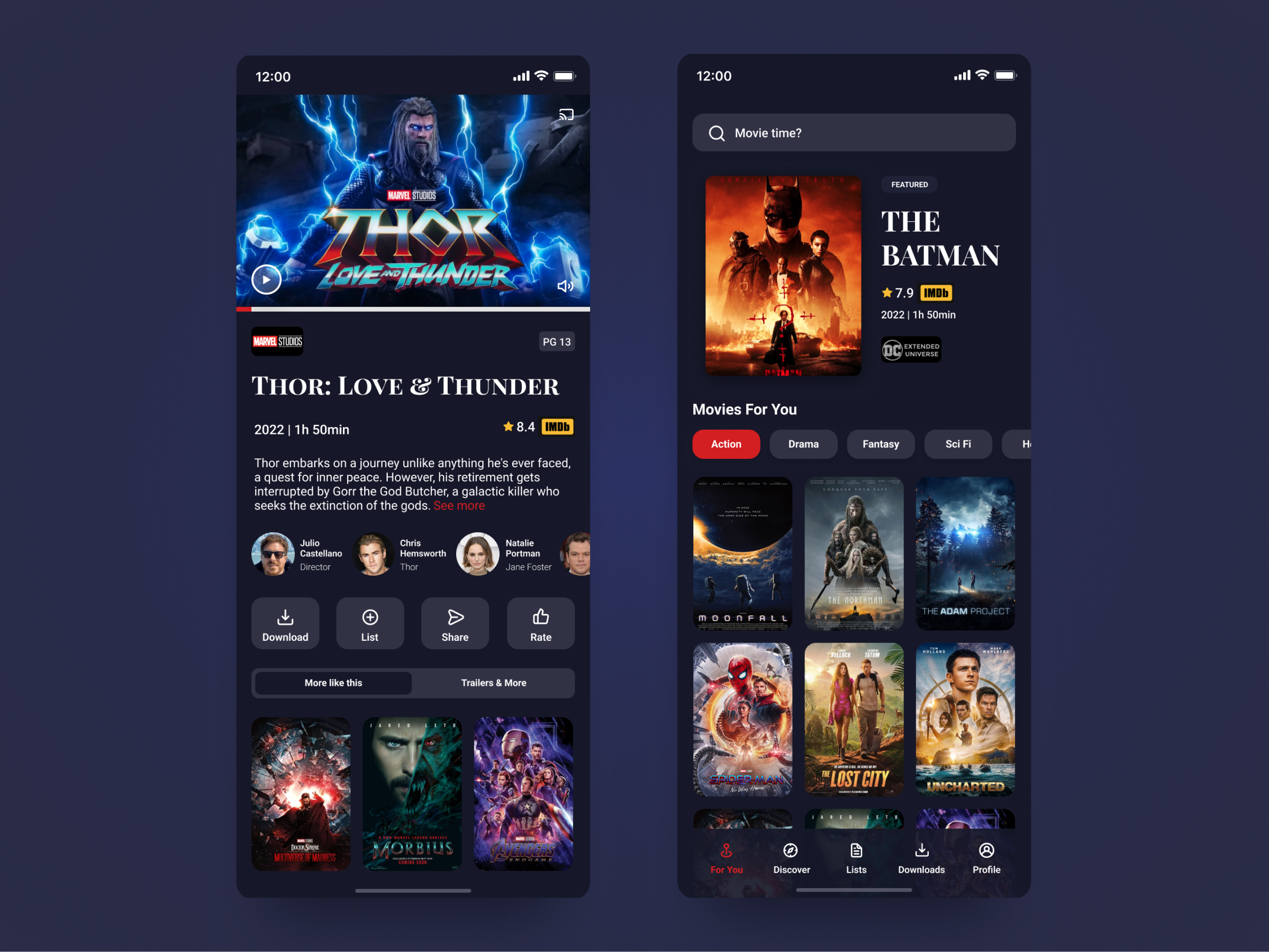 Movie App 🍿 by Julio Castellano on Dribbble