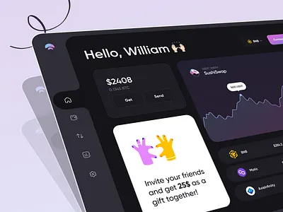 Wave - Web App Design for Crypto Wallet bitcoin clean colors crypto crypto wallet cryptocurrency dashboard dashboard design data emoji ui ui design wallet