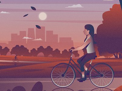 Bicycles 2d dribbble dribbble best shot flat hobby landscape landscape illustration life illustration lifestyle lifestyle illustration vector world