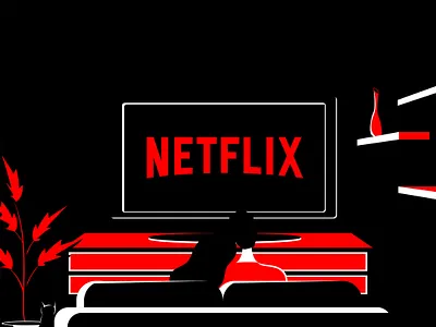 Netflix Illustrations app behance design illustration illustrator minimal netflix procreate ui vector