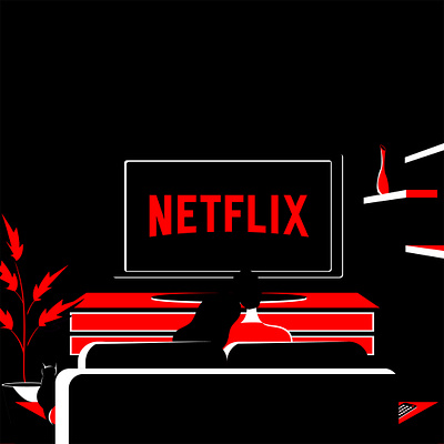 Netflix Illustrations app behance design illustration illustrator minimal netflix procreate ui vector