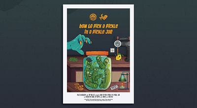 Pulfer x Tap Bullies How to pick a pickle in a pickle jar poster arm bar bartender beer beer art beer label chemistry hops illustration ipa lemon mockup monster monsterarm pickle picklejar pickles poster pub vector