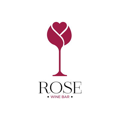 Rose wine bar logo concept. branding graphic design graphicdesigner logo designer logodesigner rose rose logo roses typography wine wine glass wine label wine logo winery