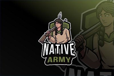Native Army Logo Template cherokee