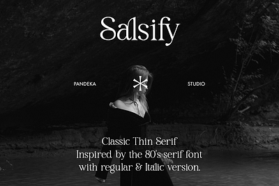 Salsify - Classic Thin Serif 80s 90s branding classic classy decorative elegant feminine font header headline layout logo luxury magazine modern poster retro serif ui