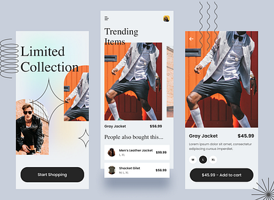 Fashion eCommerce - Mobile App add to cart android app buy now cart checkout e commerce app ecommerce fashion fashion ecommerce fashion store ios app mobile app mobile app design shop shopping shopping cart shopping checkout store ui designer ux designer