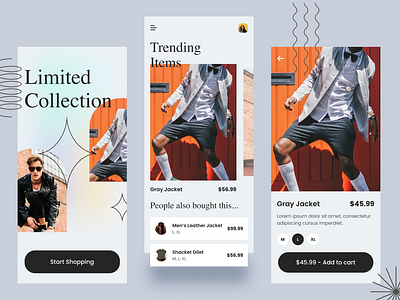 Fashion eCommerce - Mobile App add to cart android app buy now cart checkout e commerce app ecommerce fashion fashion ecommerce fashion store ios app mobile app mobile app design shop shopping shopping cart shopping checkout store ui designer ux designer