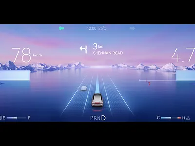 Concept HMI design automotive car car ui cluters concept dashboard design hmi ui