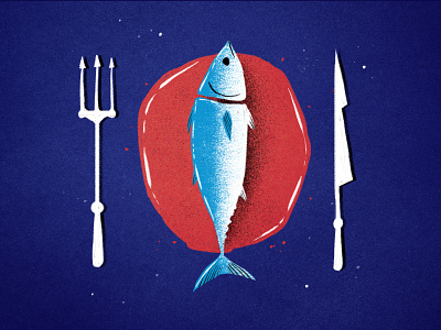 World Tuna Day flat illustration sustainability texture tuna tunaday