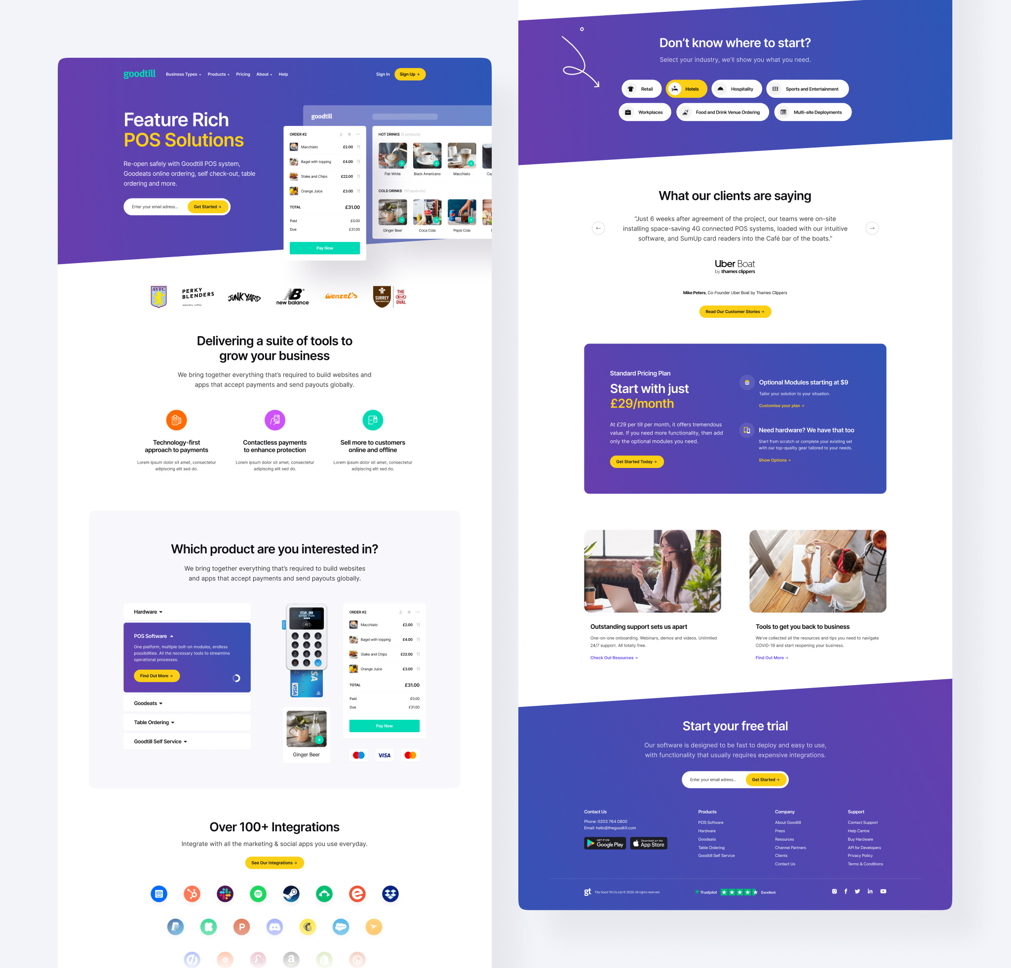 Goodtill Website Redesign case study design entertainment hospitality leisure online ordering pos redesign retail self check out software solutions tech ui uk ux web design webdesign website