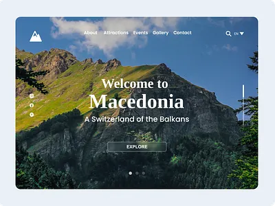 Welcome To Macedonia - Landing Page designer ui uidesigner ux uxui webdesign