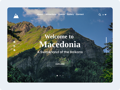 Welcome To Macedonia - Landing Page designer ui uidesigner ux uxui webdesign