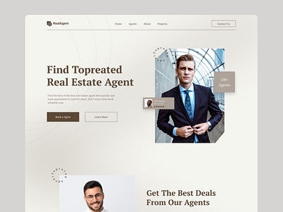 Real Estate Agent Website agent booking building color house property rating realestate sale trend typography ui ui ux ui design ux uxdesign web design webdesign website website design