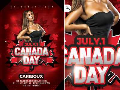 Canada Day Flyer canada celebration club day event flyer independence july 1st maple leaf national day night party