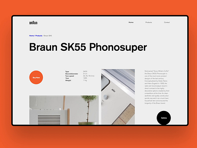 DailyUI #003 - Braun Landing Page landingpage minimal page builder product radio simple