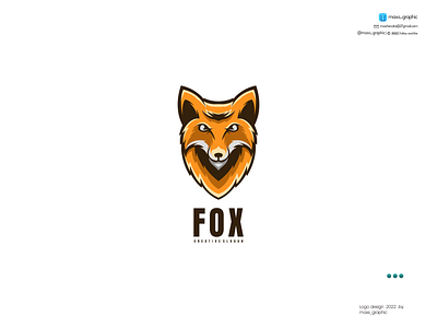 fox mascot logo branding design icon illustration logo logo design logotype vector