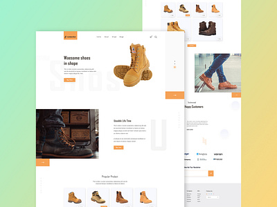 Boots e-Commerce Website Landing Page banner boots boots landing page creative design design home page landing page store ui ui design vector website website template