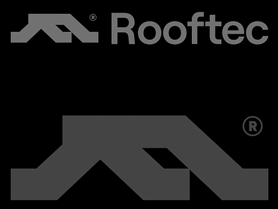 Rooftec logo branding brandmark construction design geometric geometric logo identity logo mark minimal